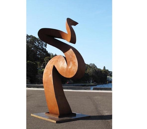 Corten Steel Landmark Sculpture – Tranquility by Andrew Kasper, 330x155cm | ARTpark Australia