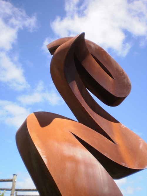 Corten Steel Landmark Sculpture – Tranquility by Andrew Kasper, 330x155cm | ARTpark Australia