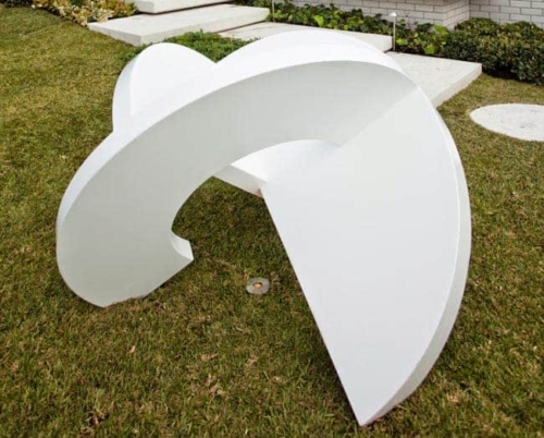 Fabricated Steel Abstract Sculpture – Geo Sphere, 100x100x10cm | ARTpark Australia