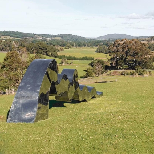 Stainless Steel Landmark Sculpture – Flow by Stephen Coburn, 800x200x90cm | ARTpark Australia