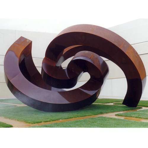 Corten Steel Abstract Sculpture – Birth by Greg Johns, 470x470x470cm | ARTpark Australia