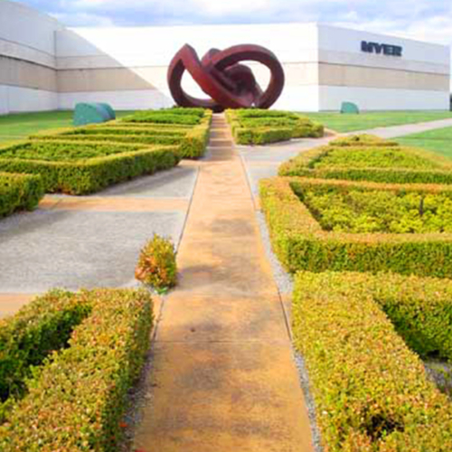 Corten Steel Abstract Sculpture – Birth by Greg Johns, 470x470x470cm | ARTpark Australia