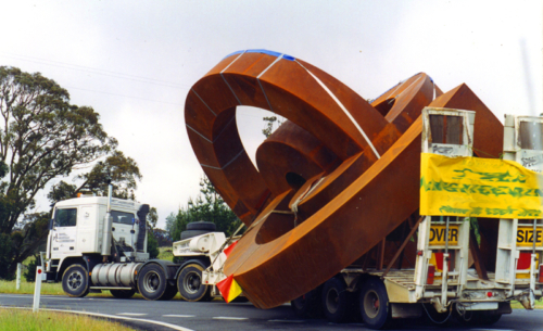 Corten Steel Abstract Sculpture – Birth by Greg Johns, 470x470x470cm | ARTpark Australia