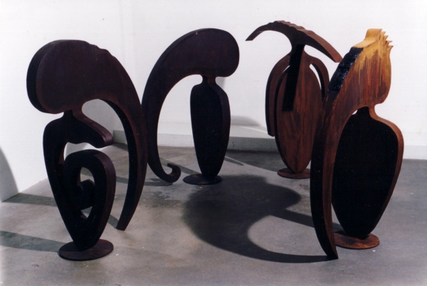 Corten Steel Garden Sculpture – Excavator by Greg Johns, 120cm | ARTpark Australia