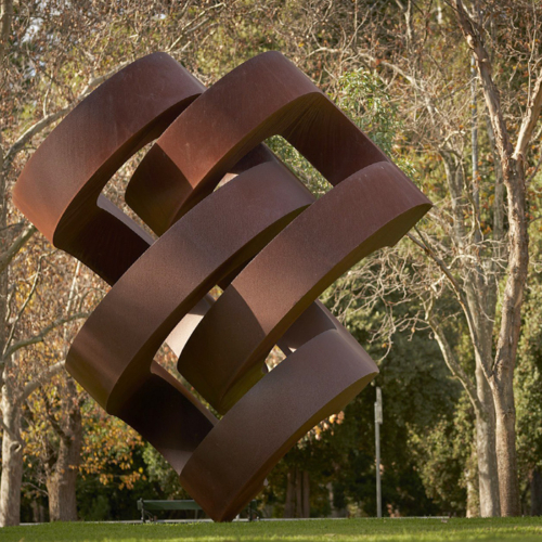 Corten Steel Landmark Sculpture – Fugue by Greg Johns, 300x210x180cm | ARTpark Australia