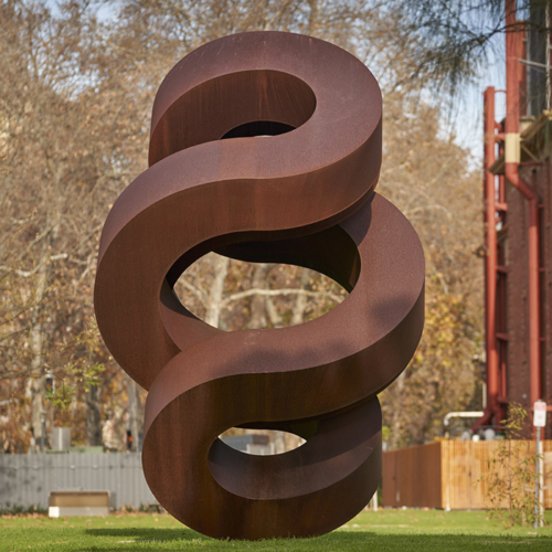 Corten Steel Landmark Sculpture – Fugue by Greg Johns, 300x210x180cm | ARTpark Australia