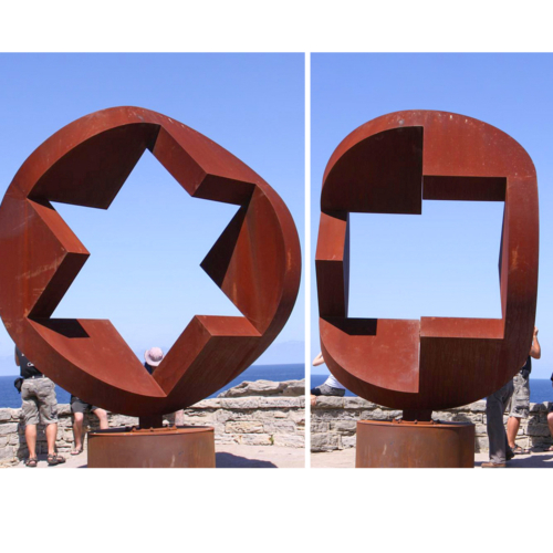 Corten Steel Landmark Sculpture – Pattern 3 by Greg Johns, 180x180cm | ARTpark Australia
