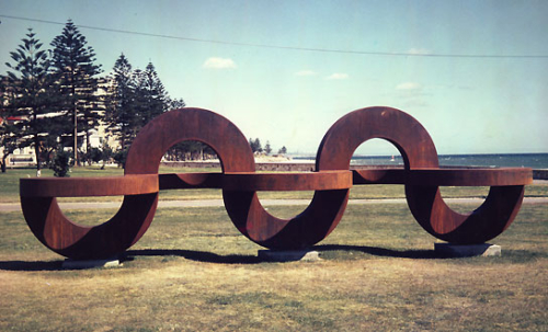 Corten Steel Landmark Sculpture – Rythm by Greg Johns, 800x210x210cm | ARTpark Australia