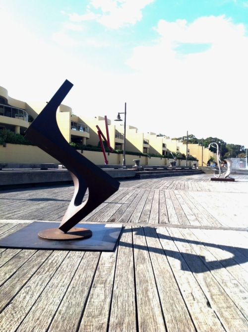 Corten Steel Landmark Sculpture – Squared Circle by Greg Johns, 176x140x75cm | ARTpark Australia