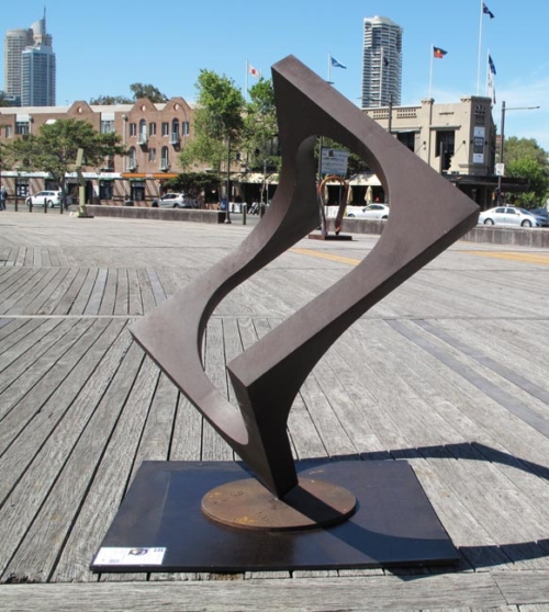 Corten Steel Landmark Sculpture – Squared Circle by Greg Johns, 176x140x75cm | ARTpark Australia