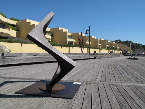 Corten Steel Landmark Sculpture – Squared Circle by Greg Johns, 176x140x75cm | ARTpark Australia