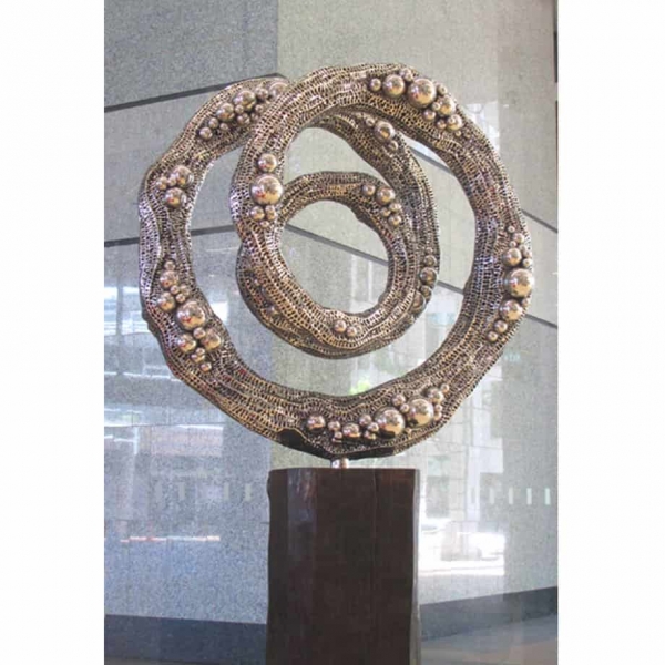 Galaxy-3-100x100cm-stainless wall mounted hanging sculpture circle sphere