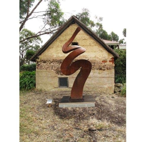 Corten Steel Landmark Sculpture – Tranquility by Andrew Kasper, 330x155cm | ARTpark Australia