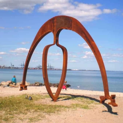 Corten Steel Landmark Sculpture – Horizon Figure VIII by Greg Johns, 290x400x70cm | ARTpark Australia