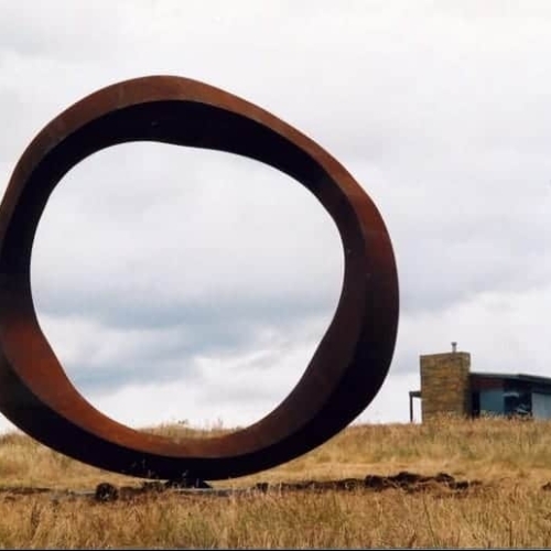 Corten Steel Landmark Sculpture – Wavering Circle by Greg Johns, 4m Diameter | ARTpark Australia