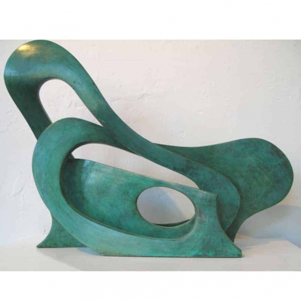 bronze abstract garden sculpture