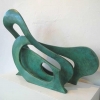 bronze abstract garden sculpture