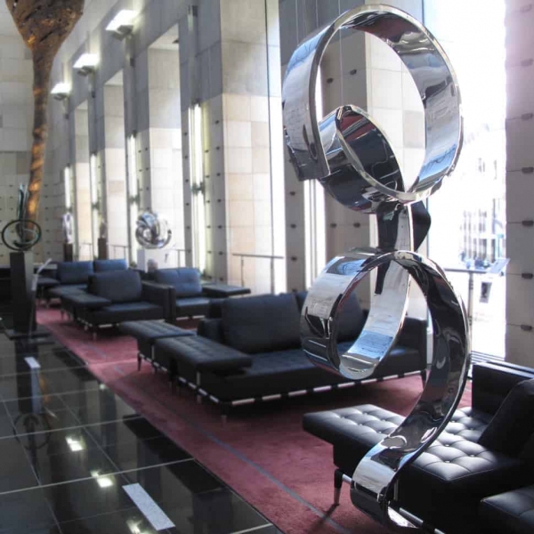 STAINLESS STEEL RIBBON SCULPTURE