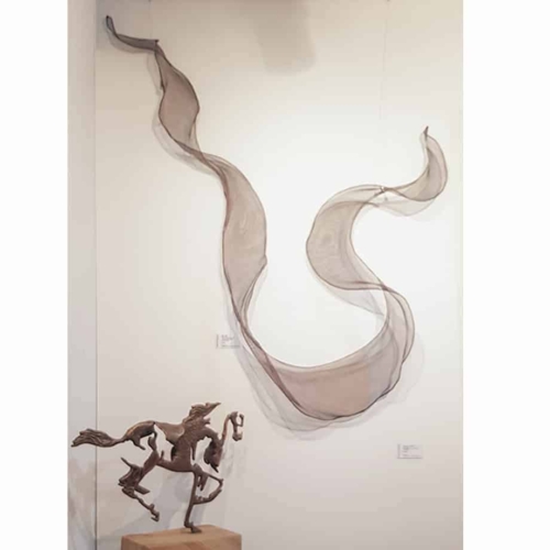 Stainless Steel Abstract Sculpture – Untitled Mesh by Michael Baird | ARTpark Australia