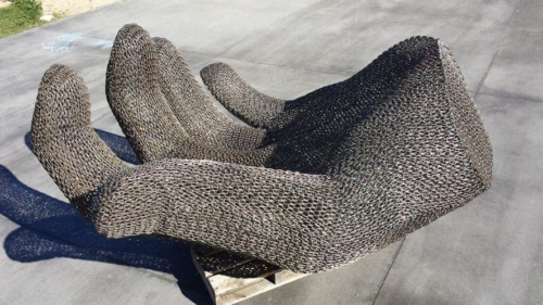 Fabricated Steel Abstract Sculpture – Hand by Michael Van Dam, 150x100x120cm | ARTpark Australia