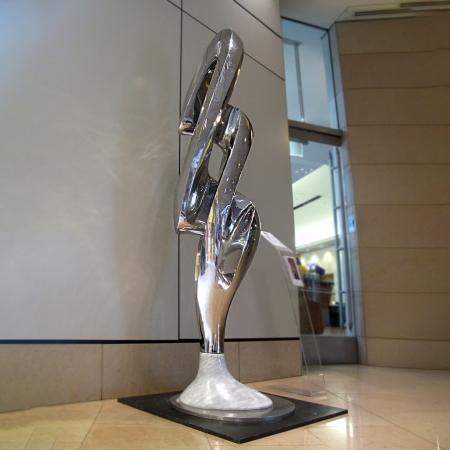 stainless steel, interior sculpture