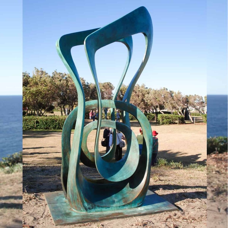 Bronze Landmark Sculpture – Momentum by Blaze Krstanoski-Blazeski, 147x47x36cm - view 2