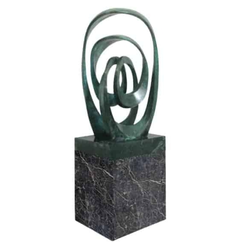 Bronze Abstract Sculpture – Moon on Tides by Blaze Krstanoski-Blazeski, 110x60x70cm | ARTpark Australia