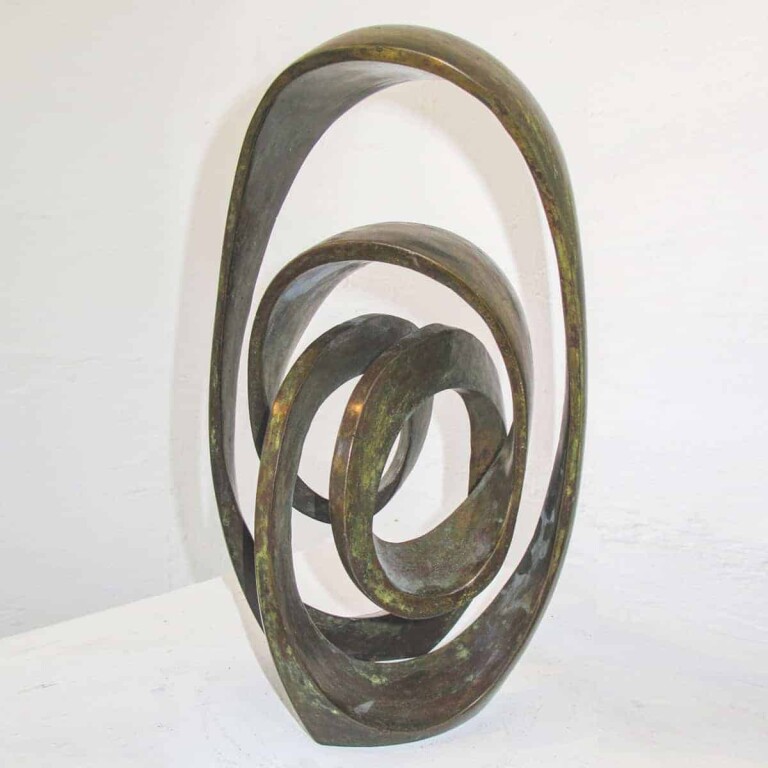 Bronze Abstract Sculpture – Moon on Tides by Blaze Krstanoski-Blazeski, 86x40x28cm - view 2