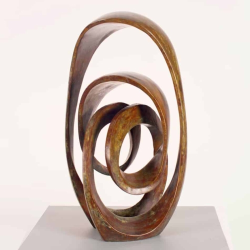 Bronze Abstract Sculpture – Moon on Tides by Blaze Krstanoski-Blazeski, 86x40x28cm | ARTpark Australia