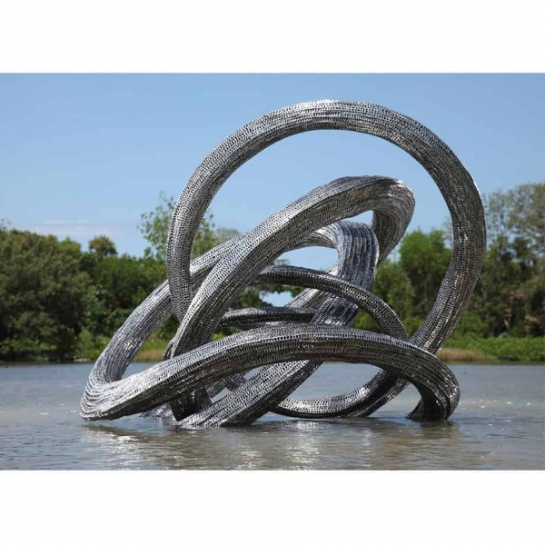 Large scale steel outdor abstract sculpture