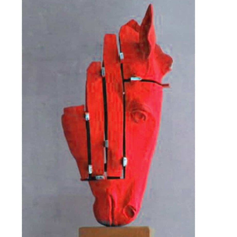 Bronze Horse Head Sculpture – Head Space by Stephen Glassborow, 185x60x35cm - view 8