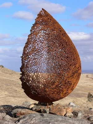 Part Pod Form outdoor sculpture