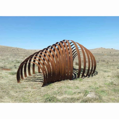 Mild Steel Landmark Sculpture – Rhythm Underground by Astra Parker, 500x200cm | ARTpark Australia