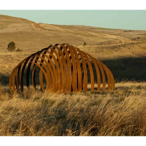 Mild Steel Landmark Sculpture – Rhythm Underground by Astra Parker, 500x200cm | ARTpark Australia