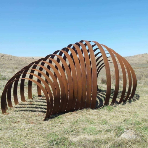 Mild Steel Landmark Sculpture – Rhythm Underground by Astra Parker, 500x200cm | ARTpark Australia