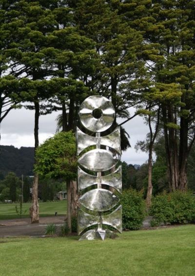 metal totem tall sculpture