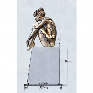 figurative female bronze sculpture