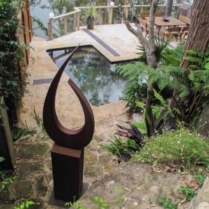 corten steel garden sculpture