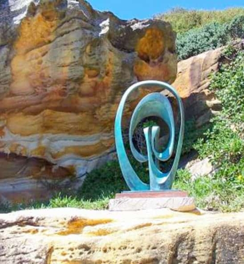 Bronze Round & Sphere Sculpture – Vein Vine by Blaze Krstanoski-Blazeski, 100x60x30cm | ARTpark Australia