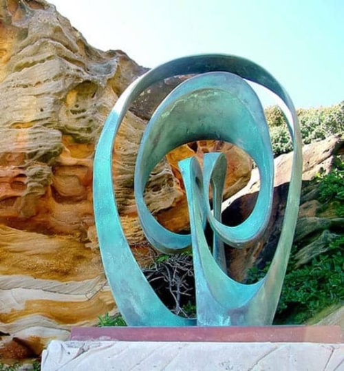 Bronze Round & Sphere Sculpture – Vein Vine by Blaze Krstanoski-Blazeski, 100x60x30cm | ARTpark Australia