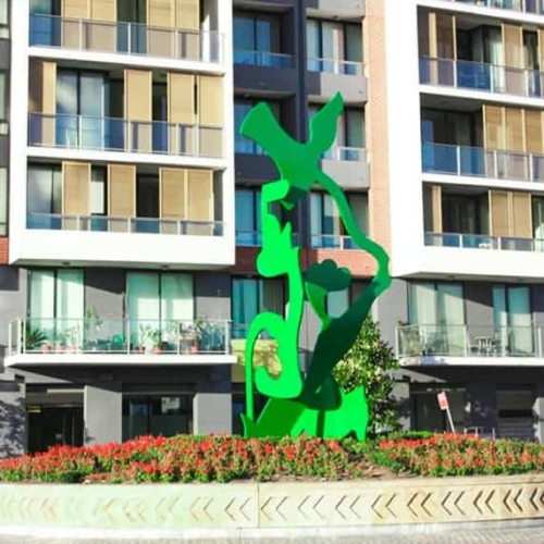 Fabricated Steel Landmark Sculpture – Wolli Dancing by Blaze Krstanoski-Blazeski, 600x400x400cm | ARTpark Australia