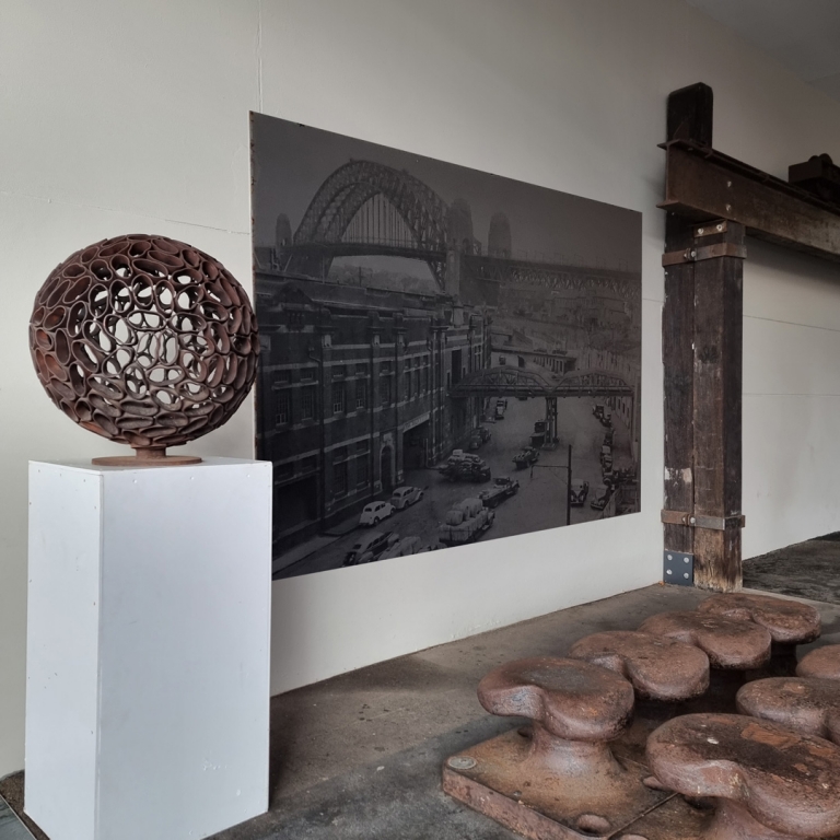 Mild Steel Round & Sphere Sculpture – Cell by Astra Parker, 58x56x56cm - view 3
