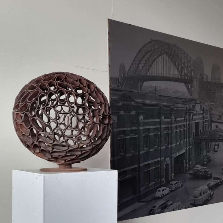 Mild Steel Round & Sphere Sculpture – Cell by Astra Parker, 58x56x56cm - view 4