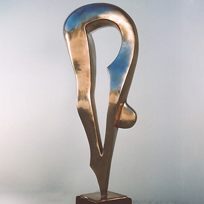 Bronze Figurative Sculpture – Eternal Youth, Diver by Larissa Smagarinsky, 140x30x30cm - view 3