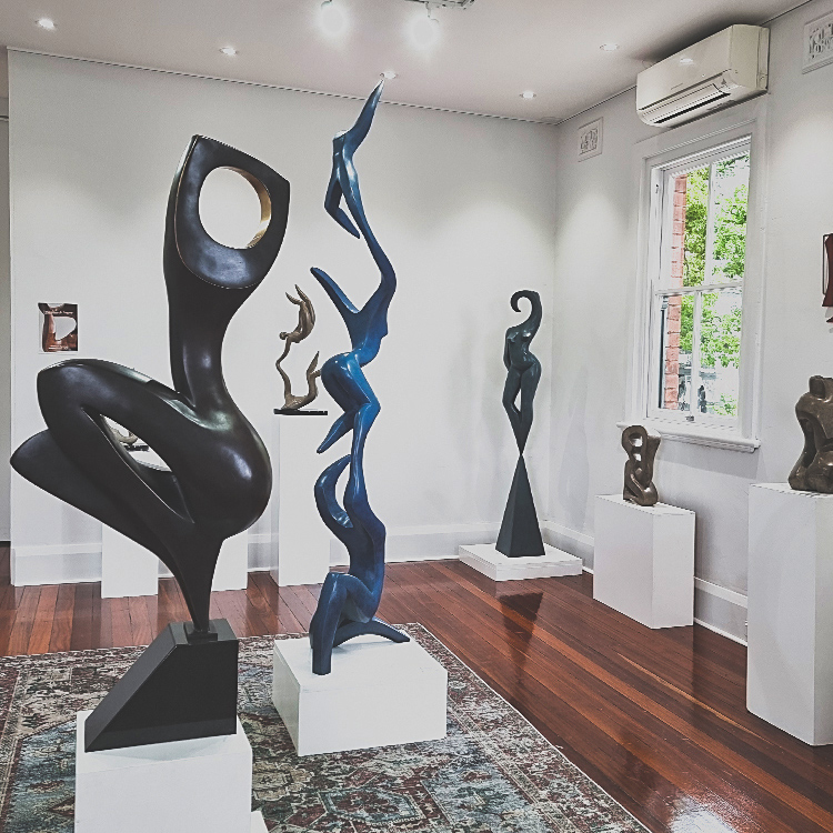 Bronze Figurative Sculpture – Eternal Youth, Harmony by Larissa Smagarinsky, 130x64x23cm - view 2