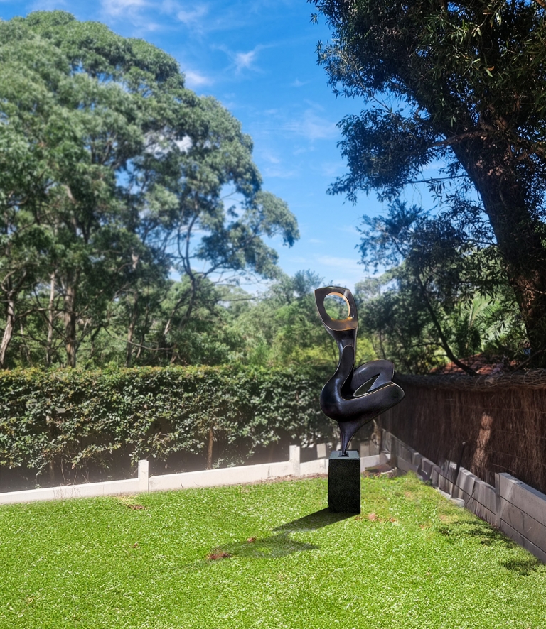 Bronze Figurative Sculpture – Eternal Youth, Harmony by Larissa Smagarinsky, 130x64x23cm - view 4