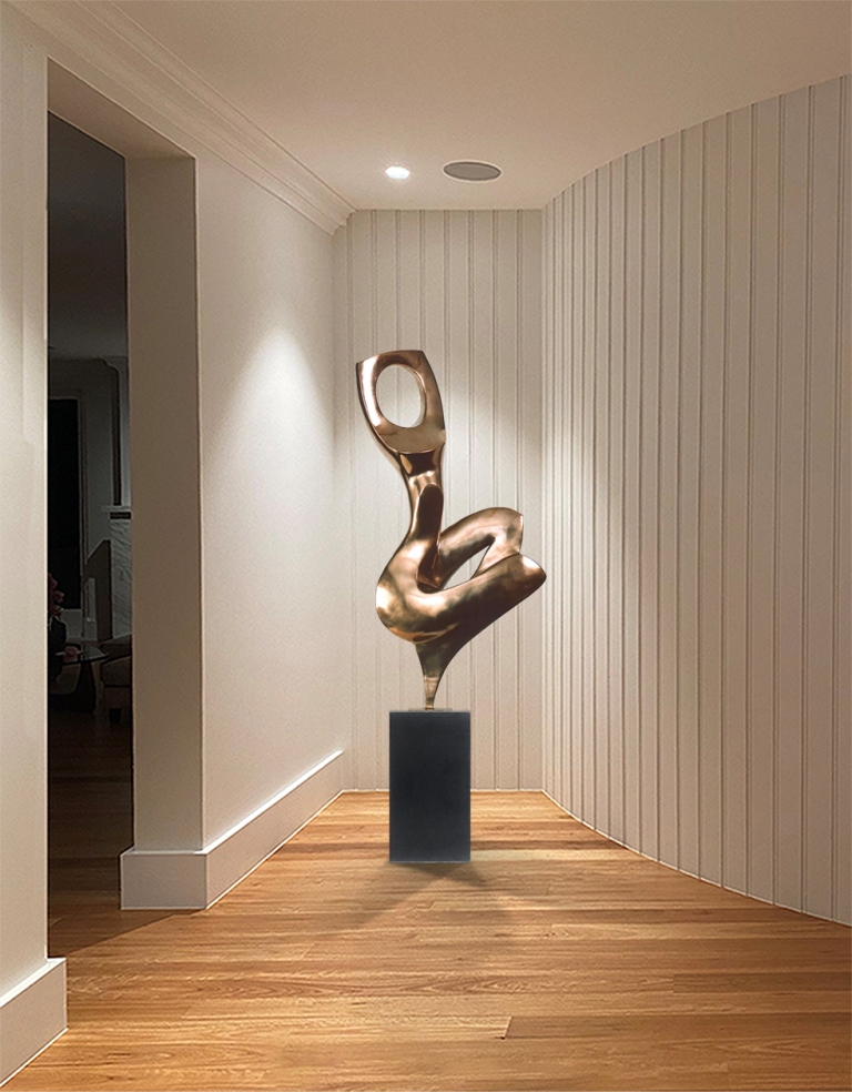 Bronze Figurative Sculpture – Eternal Youth, Harmony by Larissa Smagarinsky, 130x64x23cm - view 6