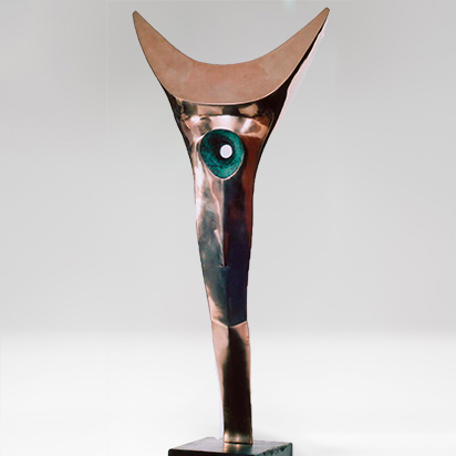 Bronze Figurative Sculpture – Eternal Youth, Male by Larissa Smagarinsky, 175x80x30cm