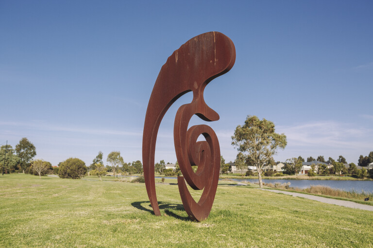 Excavator – 1 to 3m by Greg Johns - Corten steel garden sculpture - view 3