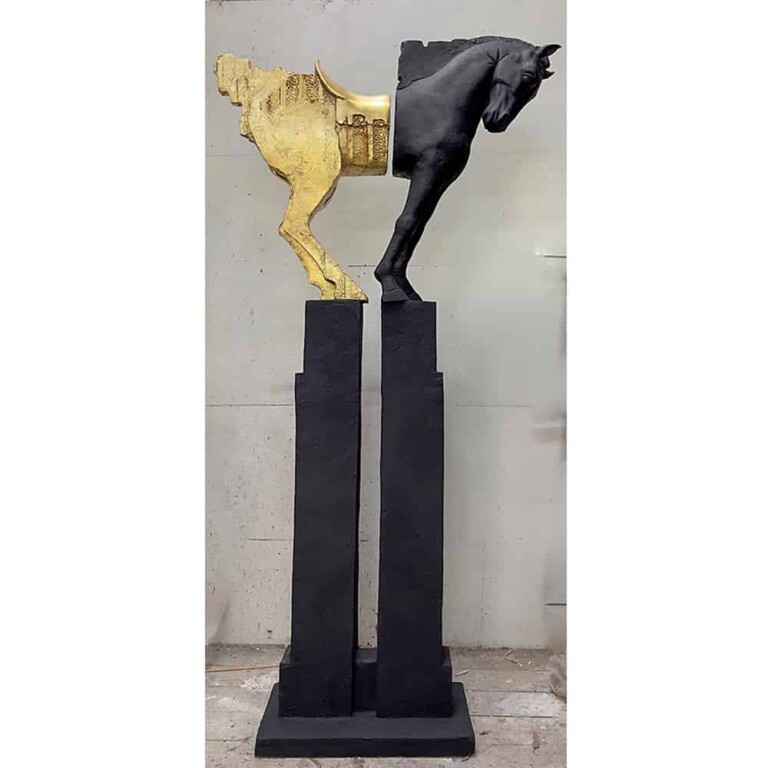 Bronze Horse Sculpture – Hi Horse by Stephen Glassborow, 200x94x38cm - view 2